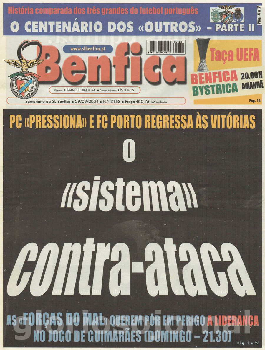 jornal o benfica 3153 2004-09-29